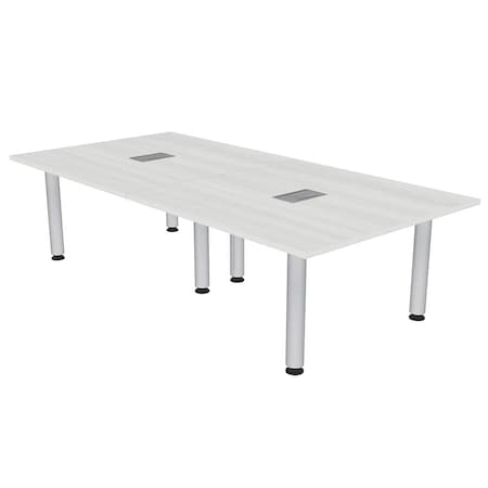 Skutchi Designs 45 in W, 96 in L, 29 in H, Engineered Wood Top, White H-REC-4893-PT-WC-EL